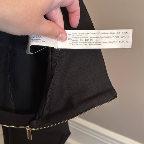 Zara thick black leggings with side zipper size extra large - Picture 6 of 6